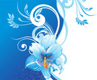 Background With Blue Flowers