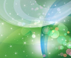 Abstract Green Sparkles Background