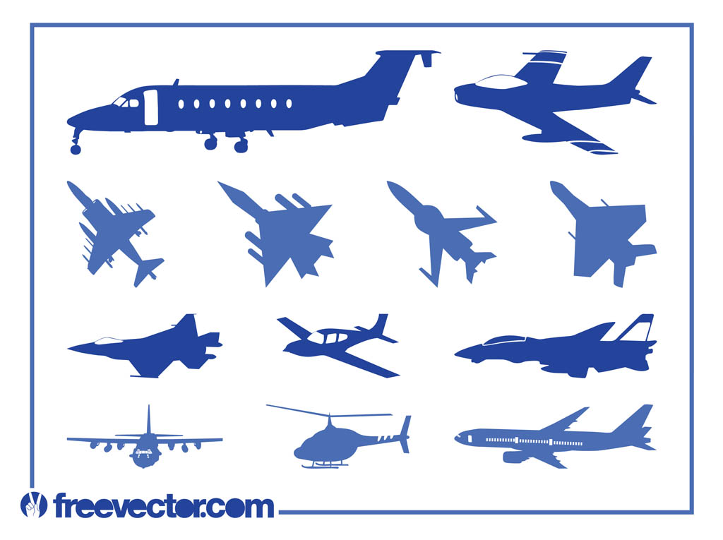 Aircraft Silhouettes Vector
