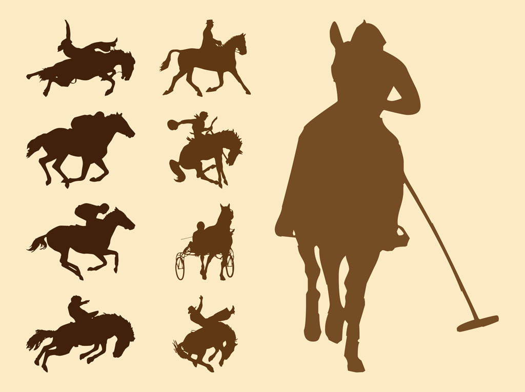 Equestrian Sports Silhouettes
