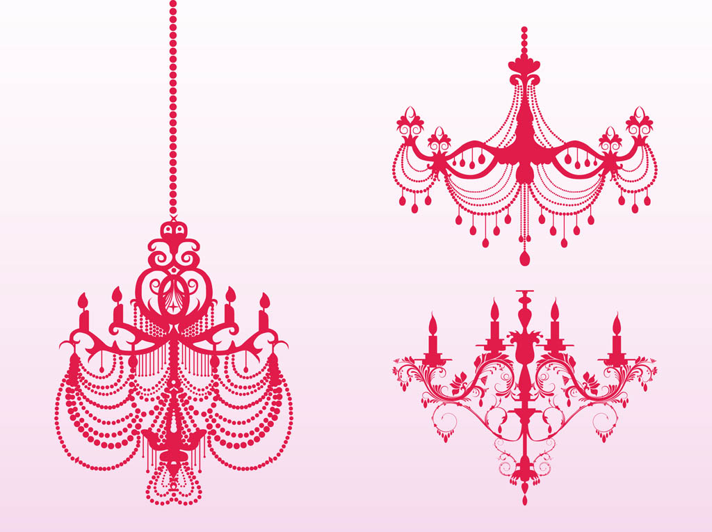 Antique Chandeliers Silhouettes