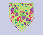 Floral Shield Vector