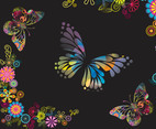Butterflies And Flowers Background