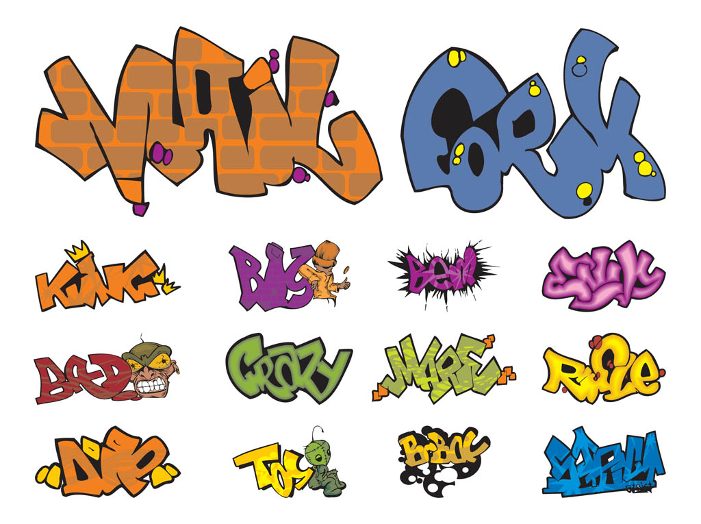 Graffiti Pieces Vectors