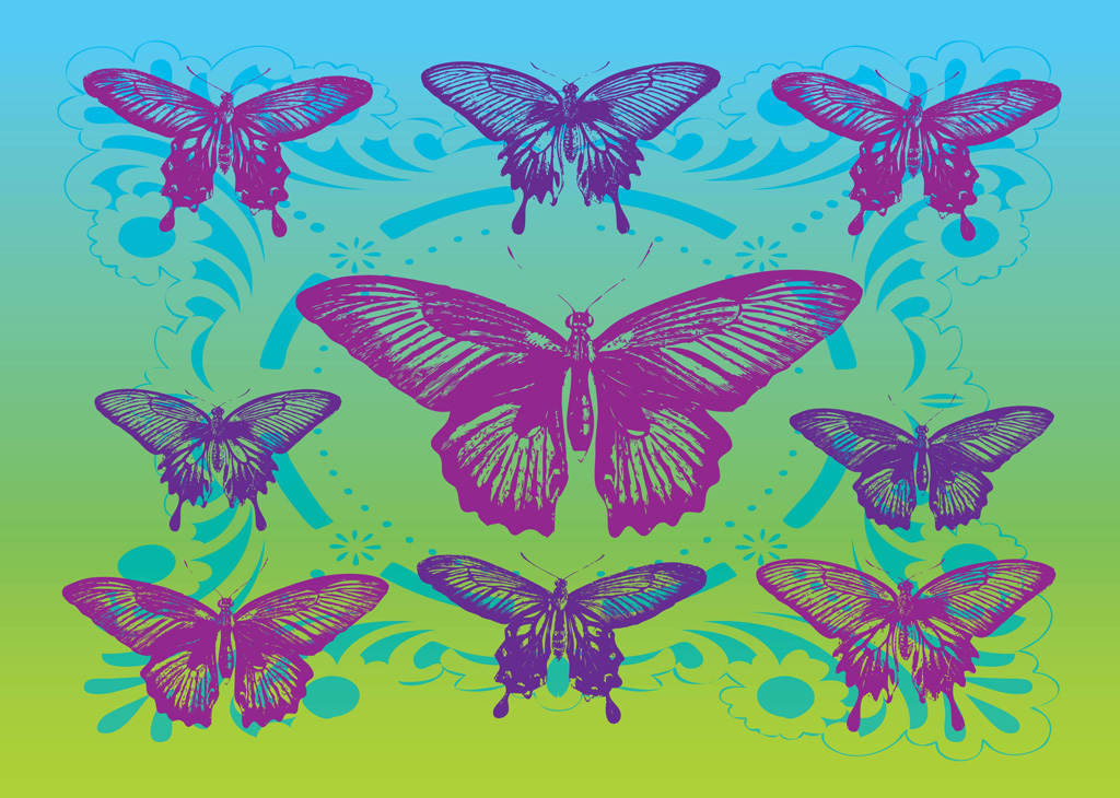 Free Vector Butterflies