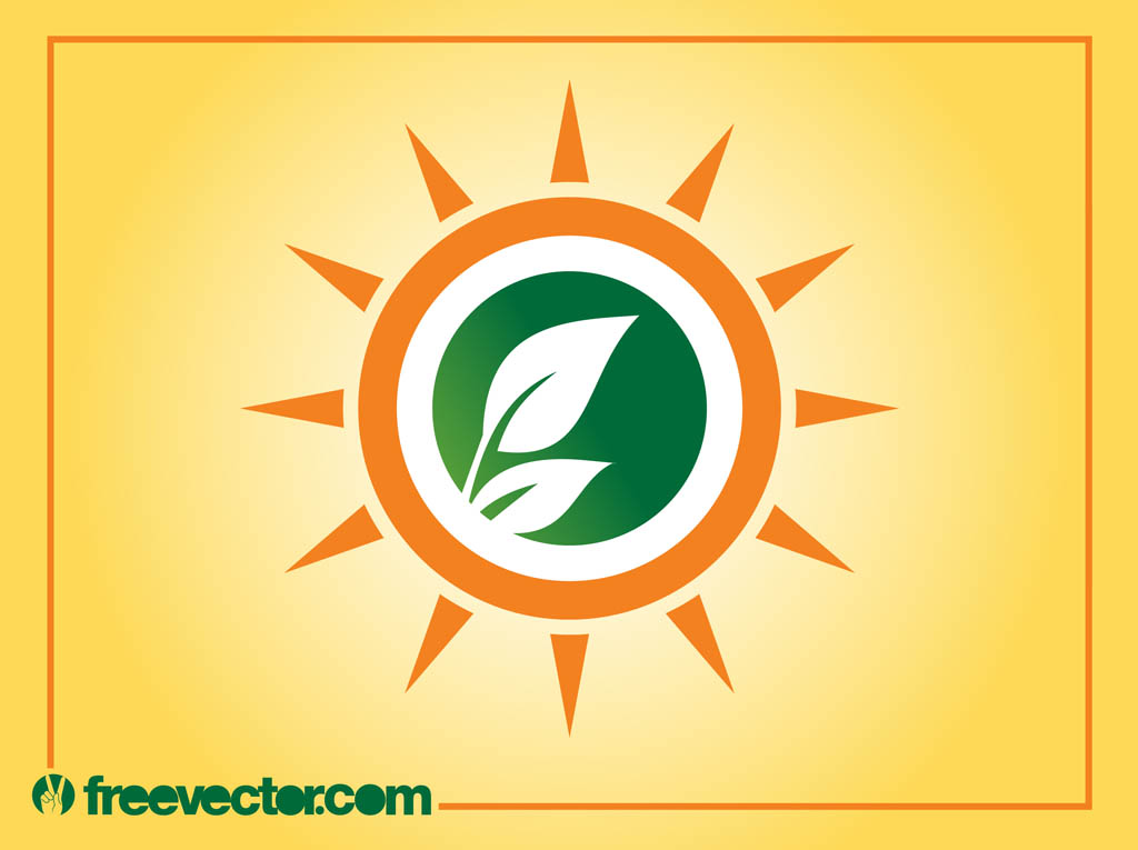 Sun And Leaves Logo