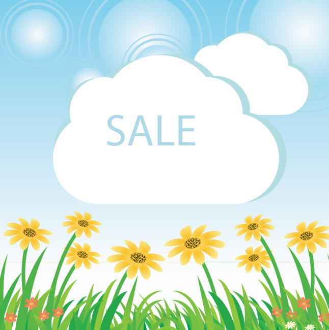 Free Vector Spring Sale Background