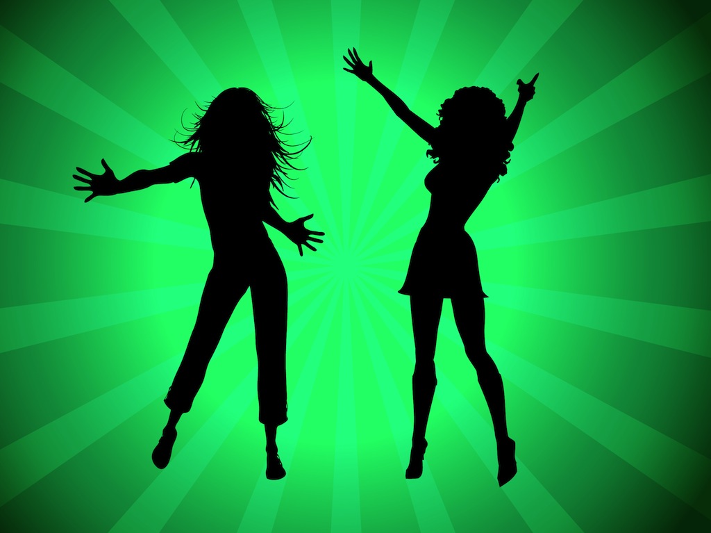 Party Girls Silhouettes Vector Art And Graphics
