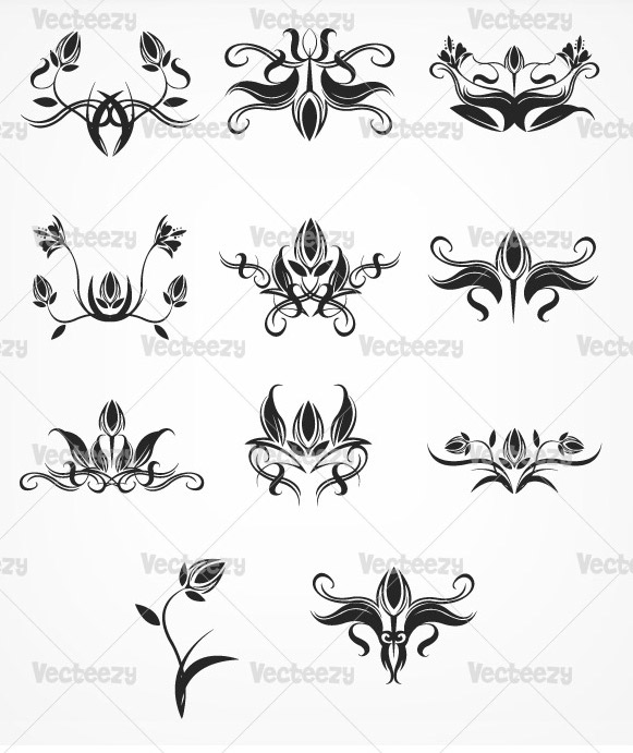 Floral Ornaments Vector Pack