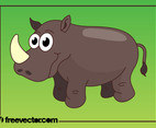 Happy Cartoon Rhino