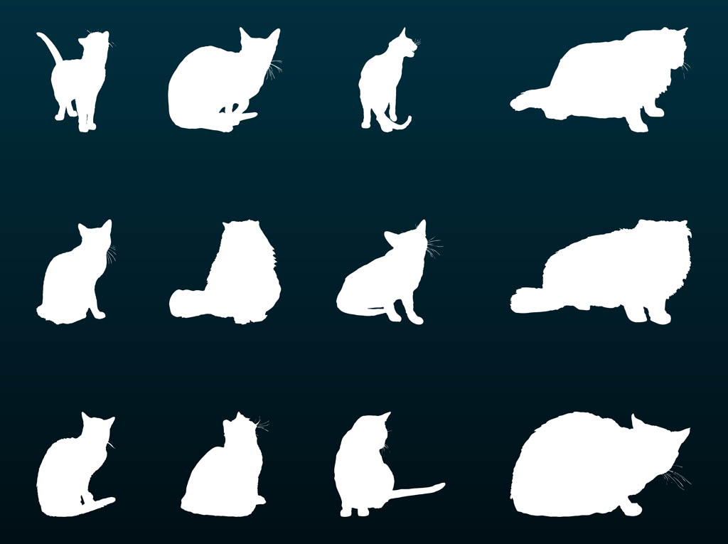 House Cats Silhouettes
