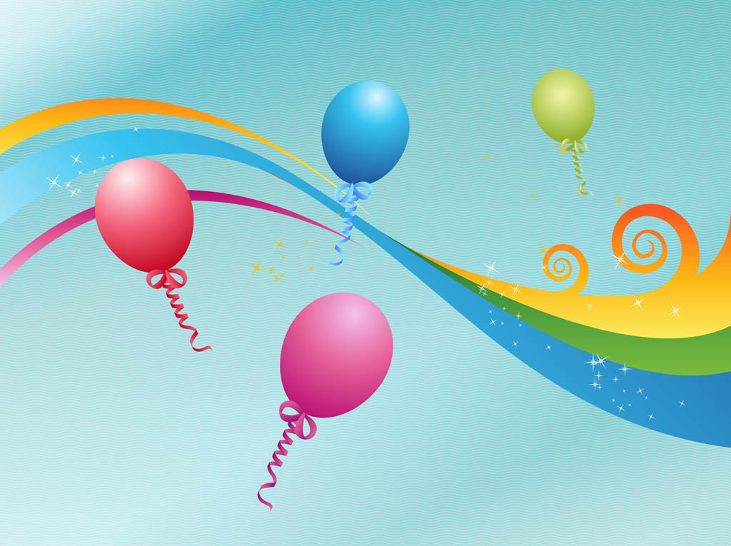 Party Balloons Vector