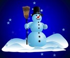 Happy Snowman Vector