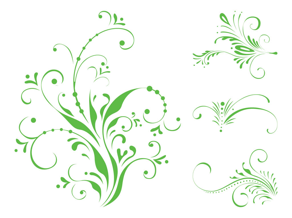 Swirling Floral Scrolls