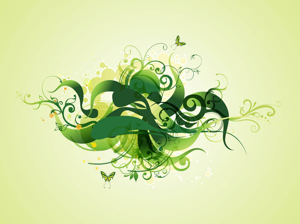 Green Swirling Plants