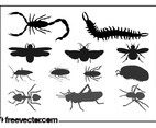 Insect Silhouettes Graphics Set