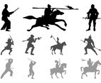 Warriors And Knights Silhouettes