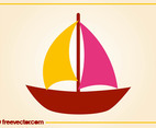 Stylized Sailboat Vector