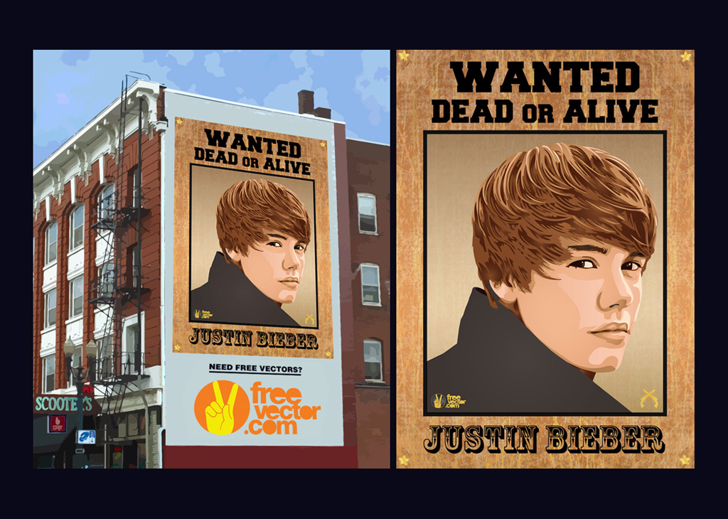 Justin Bieber Wanted Poster