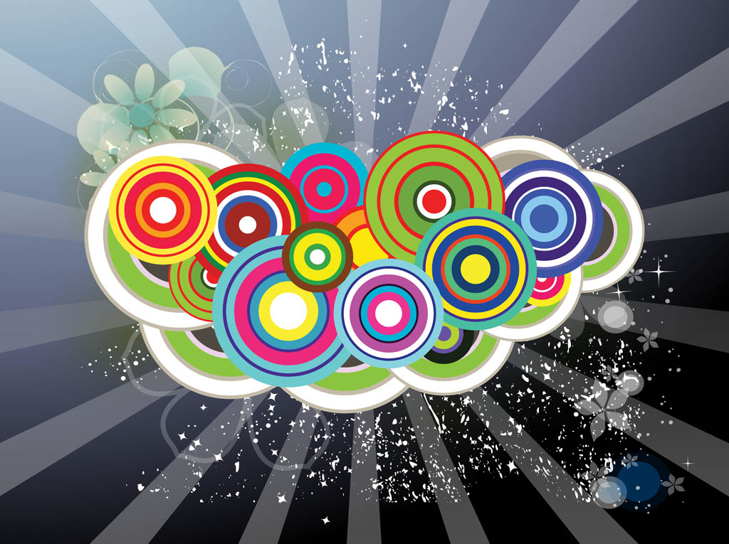 Colorful Circles Background Design