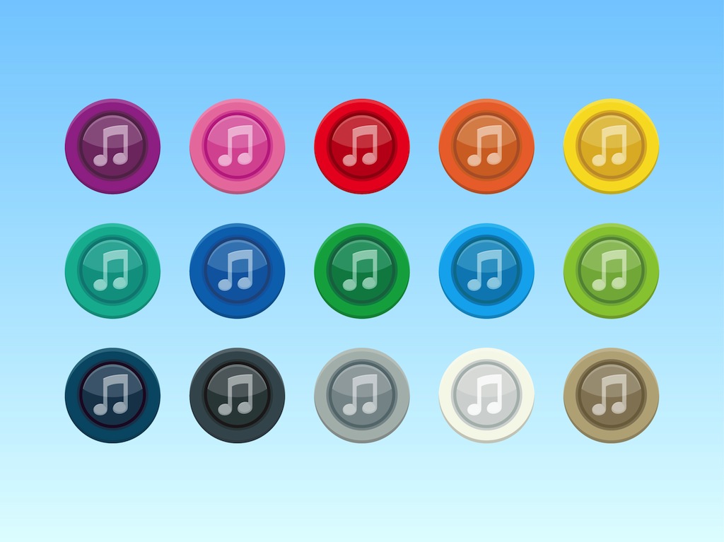 Colorful Music Icons