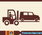 Fork Lift Truck Icon