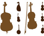 String Instruments Silhouettes