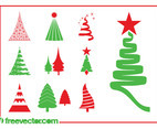 Christmas Trees Graphics Set