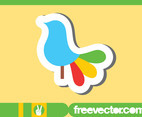 Colorful Bird Sticker