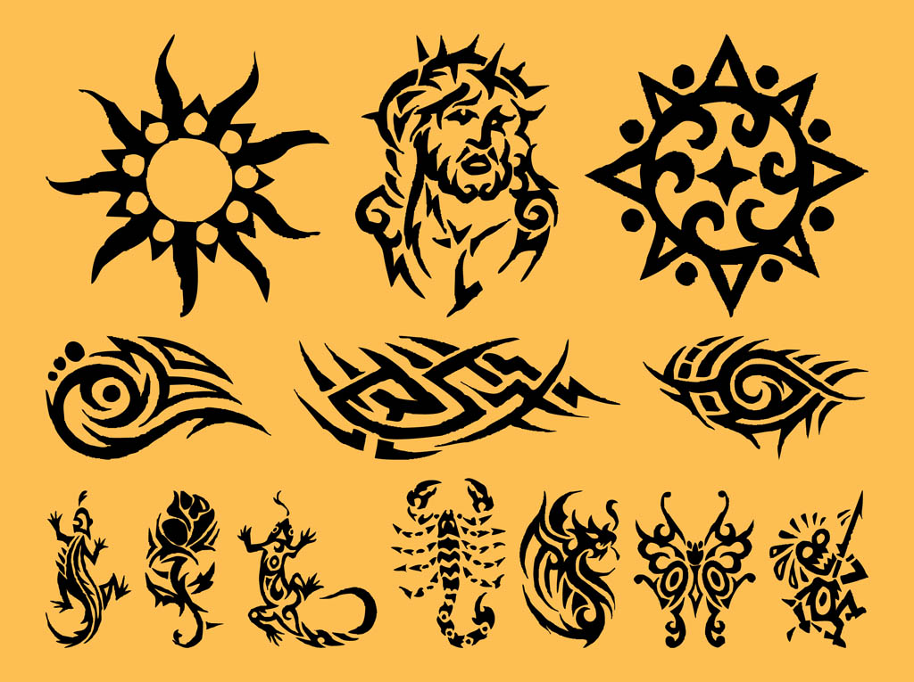Tattoos Graphics Set