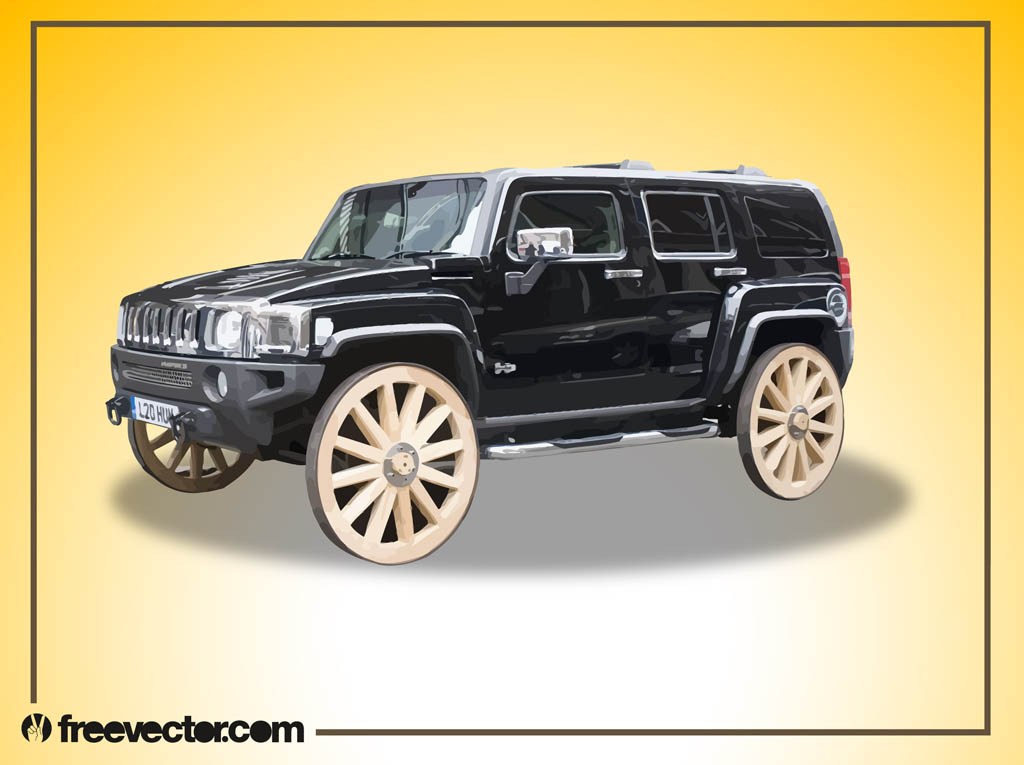 Hummer With Wooden Wheels