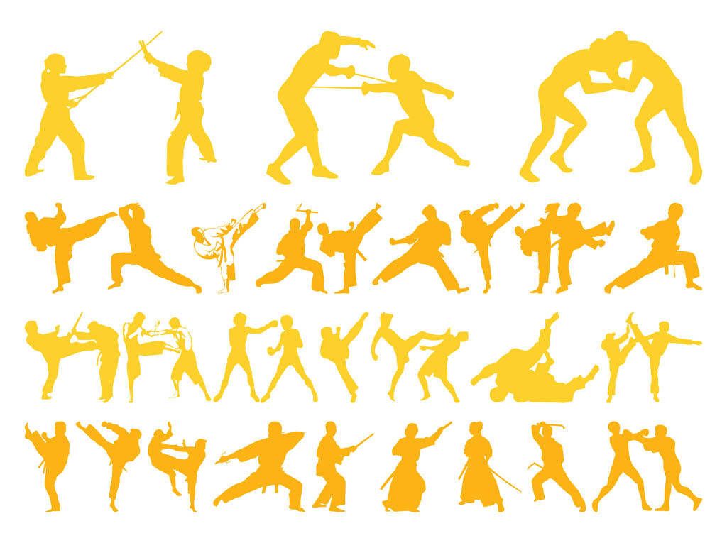 Martial Arts Silhouettes Graphics