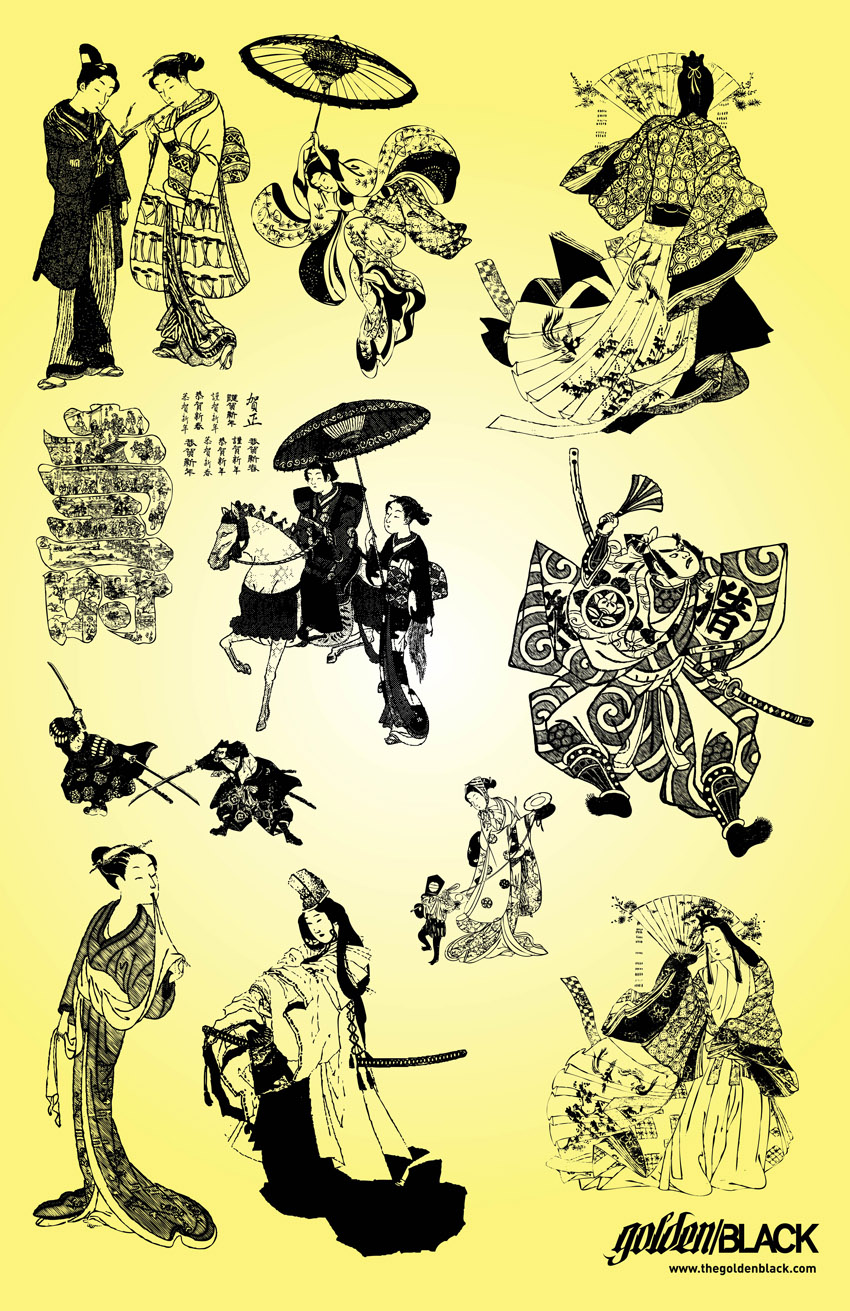Samurai Geisha Illustrations