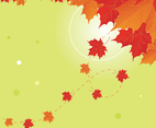 Orange Fall Leaves Background Vector
