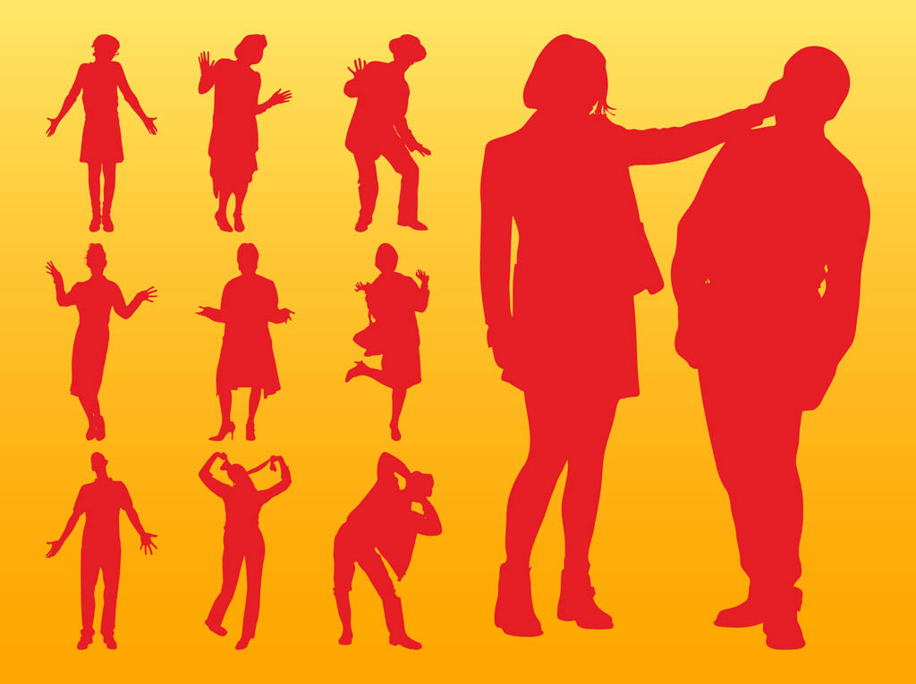 People Silhouettes Layouts