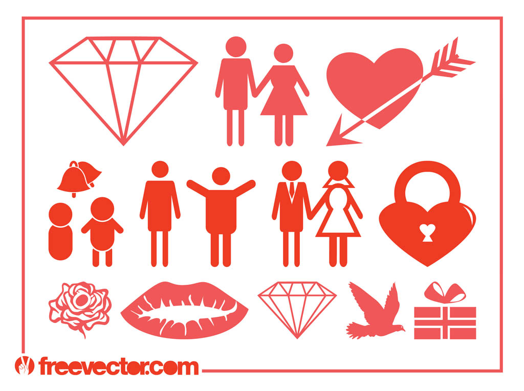 Marriage And Love Icons