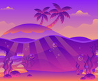 Under The Ocean Background Vector