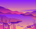 Spring View Wallpaper Vector