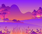 Lancdscape Spring Wallpaper Vector