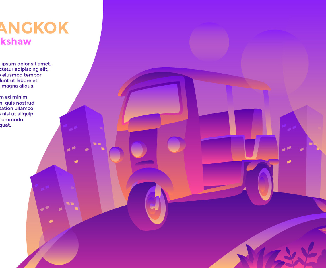 Bangkok Rickshaw Vector