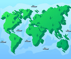 Awesome 3d International Map Vectors