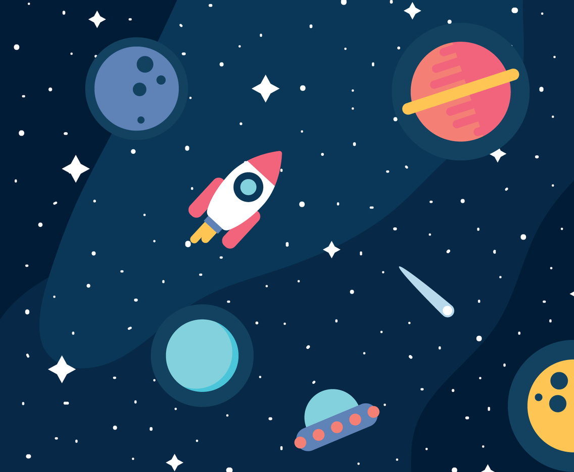 Flat Galaxy Background