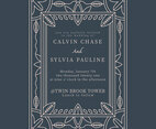 Unique Wedding Invitation Card Vector