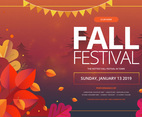 Fall Festival Colorful Border Template
