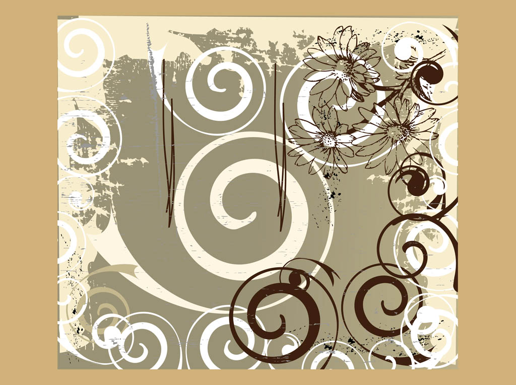 Grunge Floral Backdrop