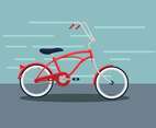 Red Bicycle Against Wall