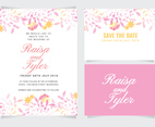 Vector Delicate Wedding Invitation