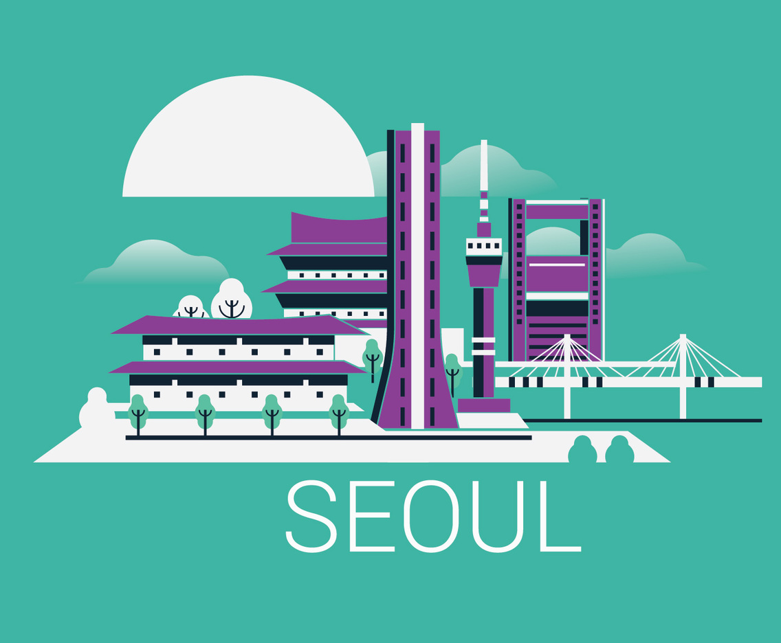 Modern Seoul City Skyline With Skyscrapers And Landmarks South Korea Cityscape