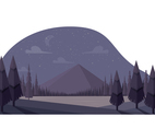 Vector Spring Landscape illustration