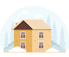 Vector Winter Landscape illustration